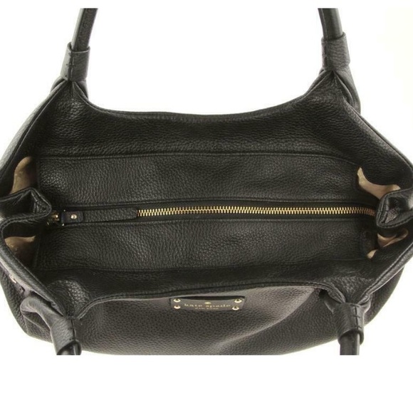 Kate Spade Stevie Berkshire Road Large Top Zip Black Leather Satchel Bag - Picture 9 of 12